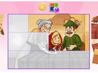 Jeu mobile Little red riding hood puzzle