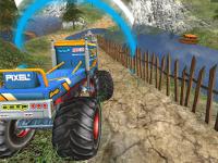 Monster truck offroad driving mountain