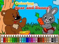 Jeu mobile Coloring bear and bunny