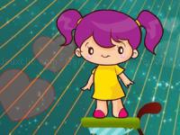 Valentine girl jumping