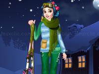 Princess winter skiing