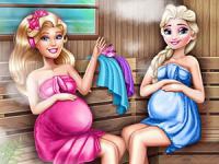 Jeu mobile Cute mommies pregnant sauna