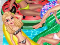 Jeu mobile Princess pool party floats