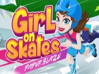Jeu mobile Girl on skates: paper blaze