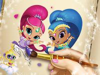 Jeu mobile Shimmer and shine coloring book