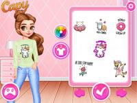 Jeu mobile Princesses t-shirt designers