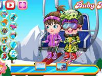 Jeu mobile Baby hazel skier dressup