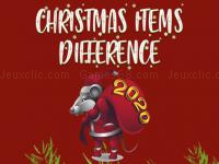 Jeu mobile Christmas items differences