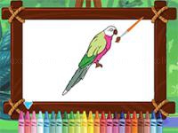 Jeu mobile Parrot pal coloring