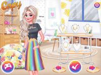 Princesses: colorful outfits