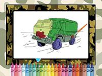 Military trucks coloring