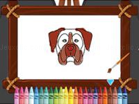 Doggy face coloring