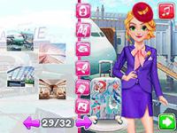 Blonde princess cabin crew makeover