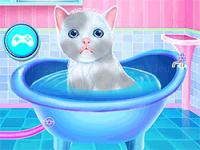 Jeu mobile Baby taylor helping kitten