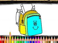 Jeu mobile Back to school school bag coloring book