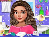 Jeu mobile Princess curly hair tricks