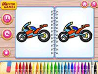 Cute bike coloring book