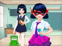 Jeu mobile Dotted girl back to school