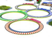 Jeu mobile Lowpolly train racing game