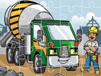 Jeu mobile Construction trucks jigsaw