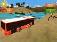 Jeu mobile Beach bus driving : water surface bus game