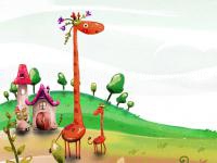 Jeu mobile Cartoon giraffe puzzle