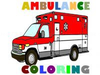 Jeu mobile Ambulance trucks coloring pages