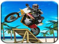 Beach bike stunts game