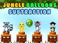 Jeu mobile Jungle balloons subtraction