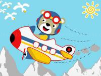 Jeu mobile Friendly airplanes for kids coloring