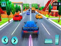 Car racing in fast highway traffic