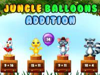 Jeu mobile Jungle balloons addition