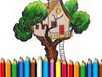 Jeu mobile Tree house coloring book