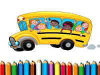 Jeu mobile School bus coloring book