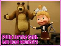 Jeu mobile Pink little girl and bear moments