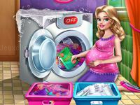 Jeu mobile Mommy washing clothes