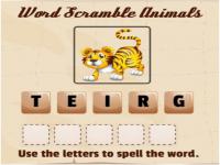 Jeu mobile Word scramble animals
