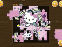 Jeu mobile Hello kitty car jigsaw