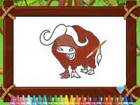 Jeu mobile Funky animals coloring