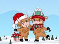 Jeu mobile Cute christmas bull difference