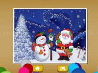 Christmas snowman jigsaw puzzle