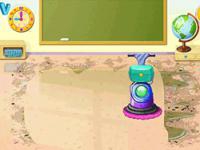 Sweet baby girl: cleanup messy school