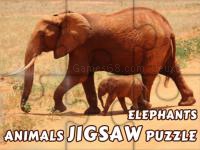Jeu mobile Animals jigsaw puzzle elephants