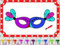 Carnival party: mask coloring