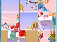 Jeu mobile Slide puzzle christmas