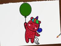 Coloring book: glittered unicorns