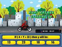 Jeu mobile Bike racing math: algebra