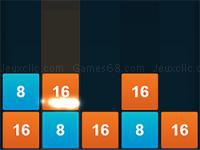 Jeu mobile 2048: x2 merge blocks