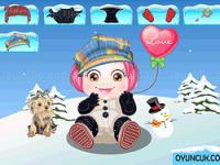 Jeu mobile Baby hazel winter dress up