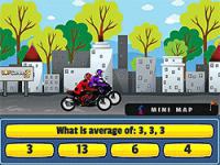 Jeu mobile Bike racing math: average